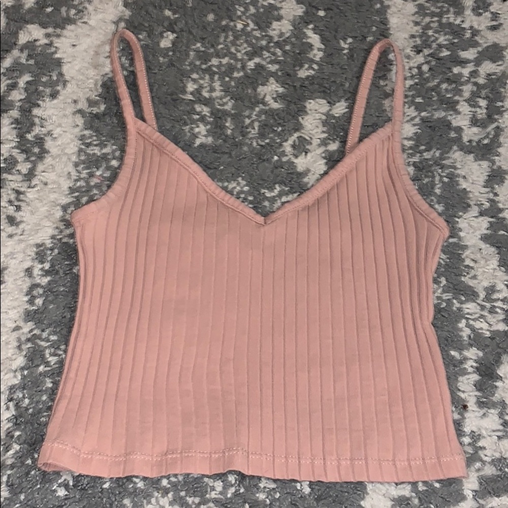 light pinky color, tank crop top
